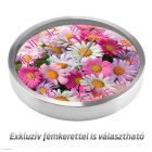 Rózsaszín margaréta falióra