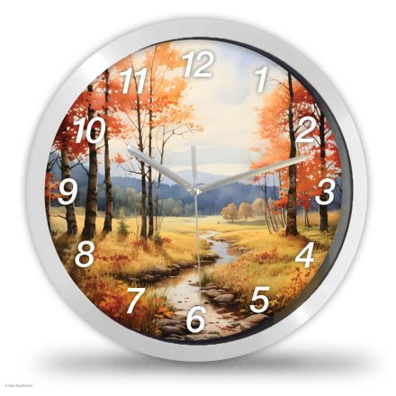 Virágos táj falióra – minimal