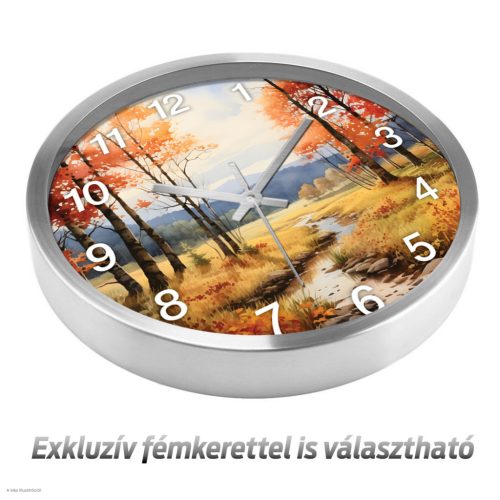 Virágos táj falióra – minimal