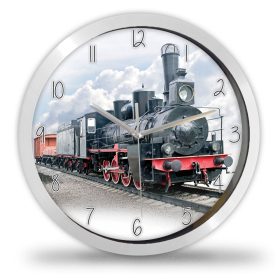 Gőzmozdonyos vonatos falióra